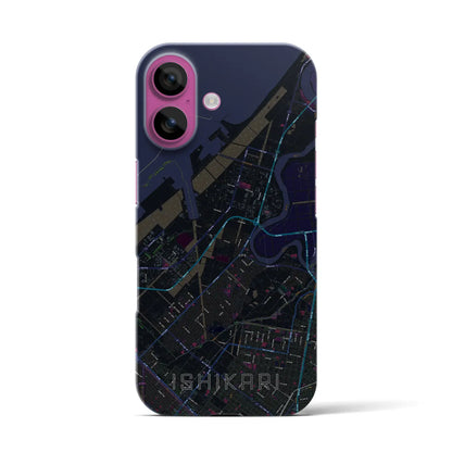 【石狩（北海道）】地図柄iPhoneケース（バックカバータイプ）