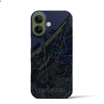 【石狩（北海道）】地図柄iPhoneケース（バックカバータイプ）