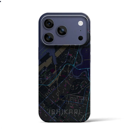 【石狩（北海道）】地図柄iPhoneケース（バックカバータイプ）