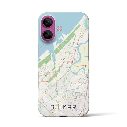 【石狩（北海道）】地図柄iPhoneケース（バックカバータイプ）
