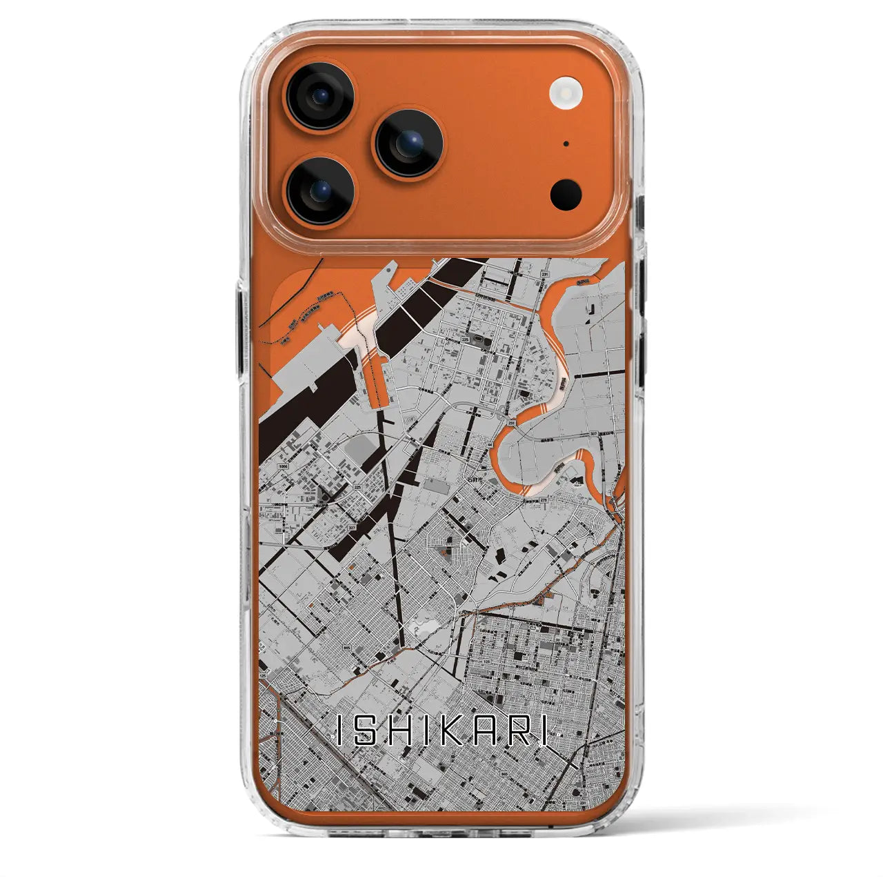 【石狩（北海道）】地図柄iPhoneケース（MagSafeタイプ）