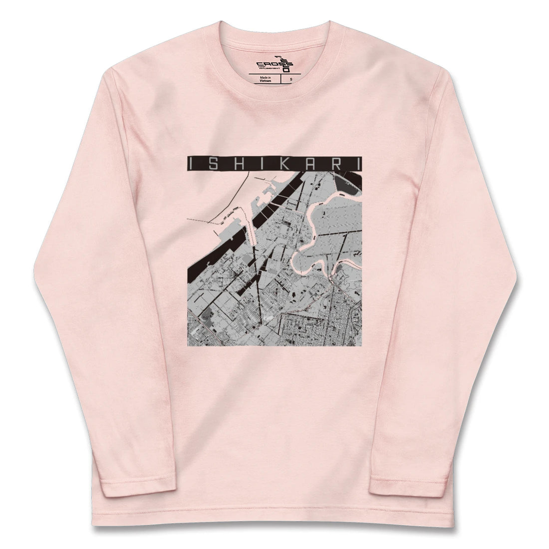 【石狩（北海道）】地図柄ロングスリーブTシャツ