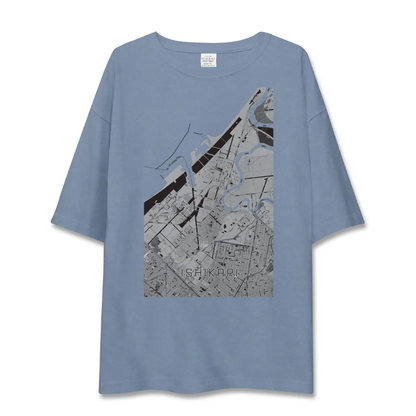 【石狩（北海道）】地図柄ビッグシルエットTシャツ