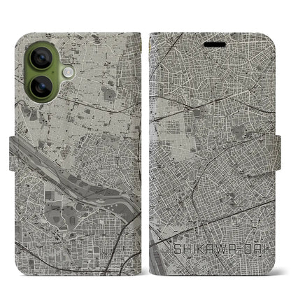 【石川台（東京都）】地図柄iPhoneケース（手帳タイプ）