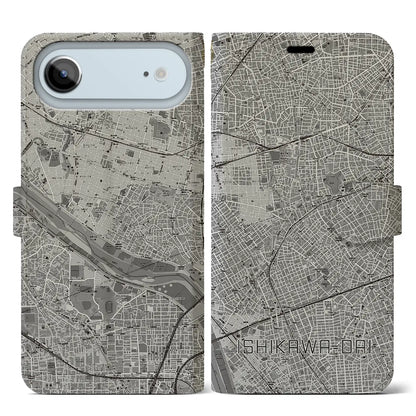 【石川台（東京都）】地図柄iPhoneケース（手帳タイプ）