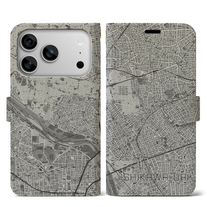 【石川台（東京都）】地図柄iPhoneケース（手帳タイプ）