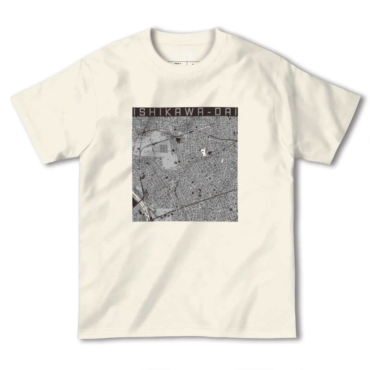 【石川台（東京都）】地図柄ヘビーウェイトTシャツ