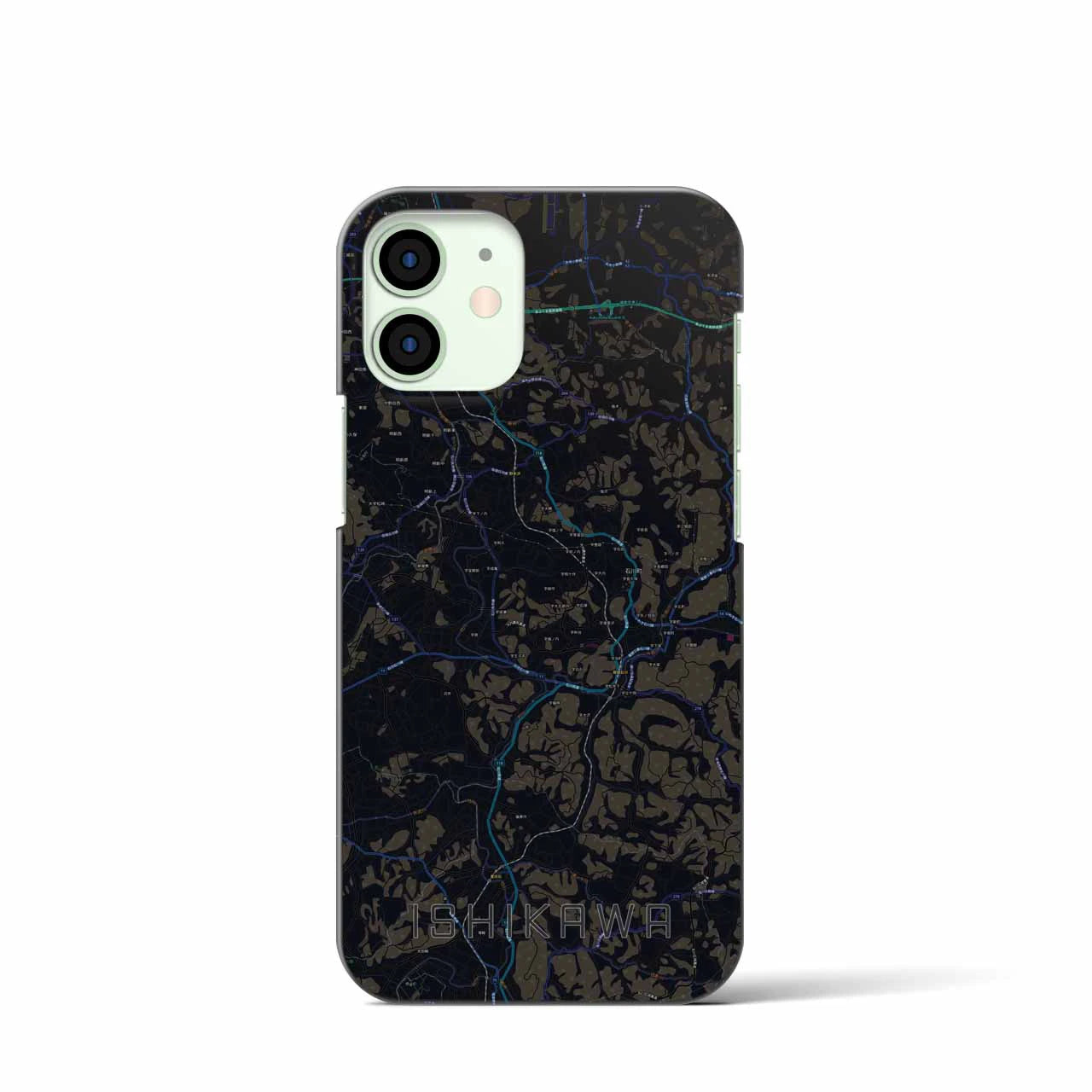 【石川（福島県）】地図柄iPhoneケース（バックカバータイプ）