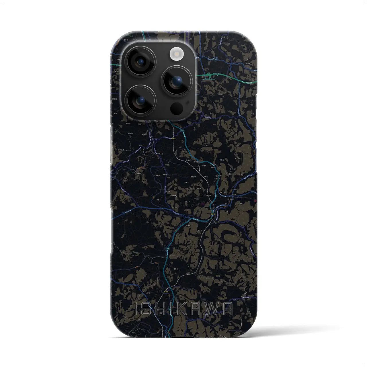 【石川（福島県）】地図柄iPhoneケース（バックカバータイプ）