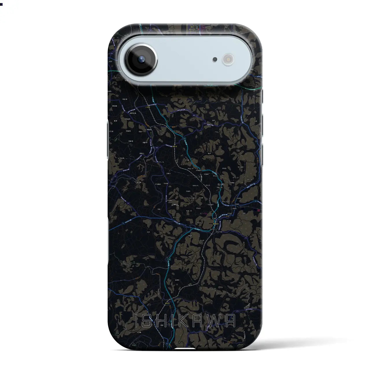 【石川（福島県）】地図柄iPhoneケース（バックカバータイプ）