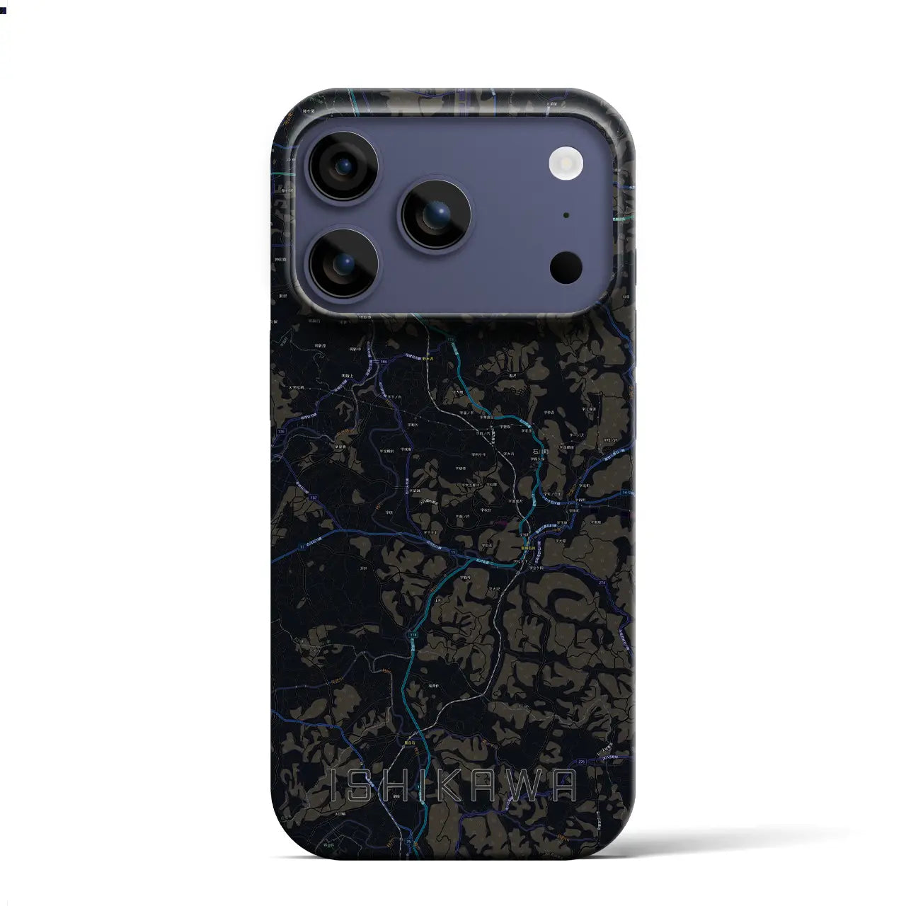 【石川（福島県）】地図柄iPhoneケース（バックカバータイプ）