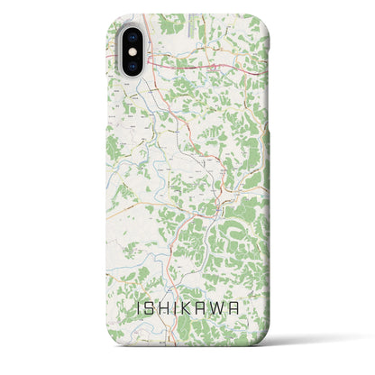 【石川（福島県）】地図柄iPhoneケース（バックカバータイプ）