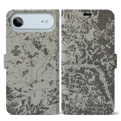 【石川（福島県）】地図柄iPhoneケース（手帳タイプ）