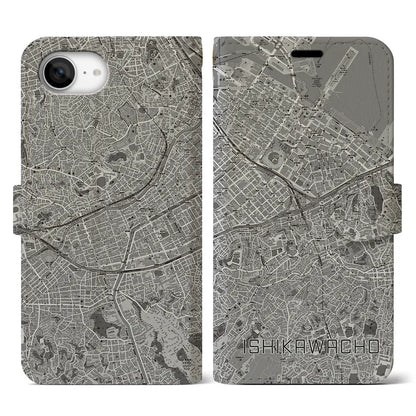 【石川町（神奈川県）】地図柄iPhoneケース（手帳タイプ）