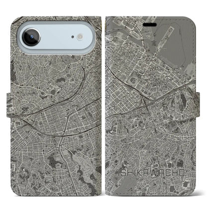 【石川町（神奈川県）】地図柄iPhoneケース（手帳タイプ）