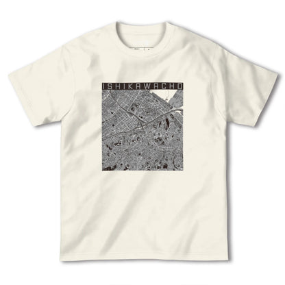【石川町（神奈川県）】地図柄ヘビーウェイトTシャツ