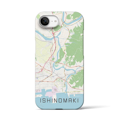 【石巻（宮城県）】地図柄iPhoneケース（バックカバータイプ）