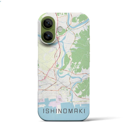 【石巻（宮城県）】地図柄iPhoneケース（バックカバータイプ）