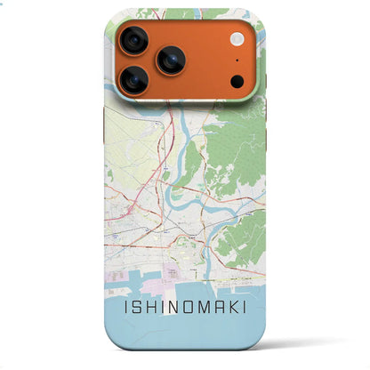 【石巻（宮城県）】地図柄iPhoneケース（バックカバータイプ）