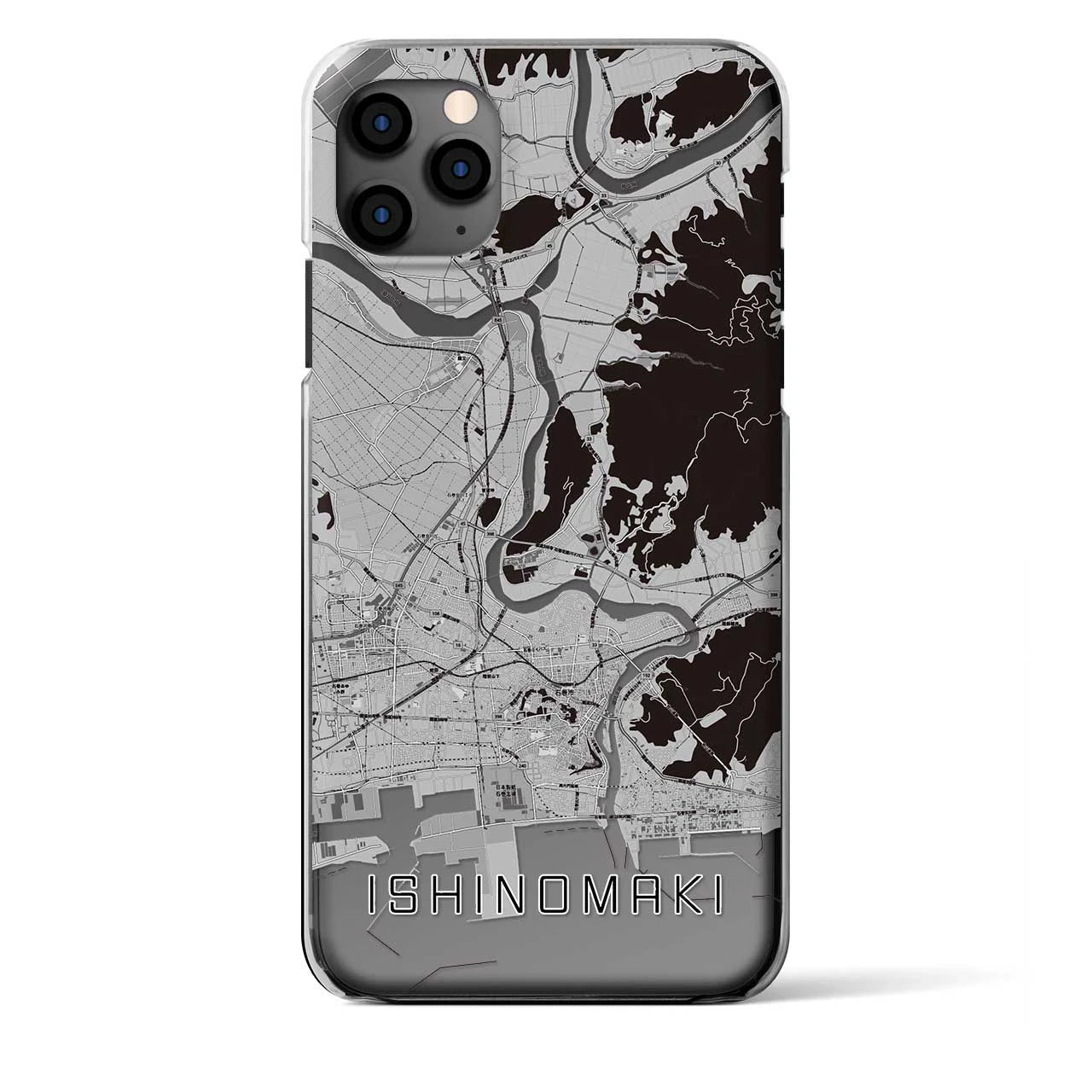 【石巻（宮城県）】地図柄iPhoneケース（クリアタイプ）