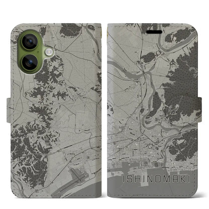 【石巻（宮城県）】地図柄iPhoneケース（手帳タイプ）