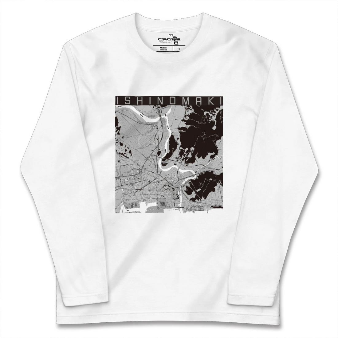 【石巻(宮城県)】地図柄ロングスリーブTシャツ