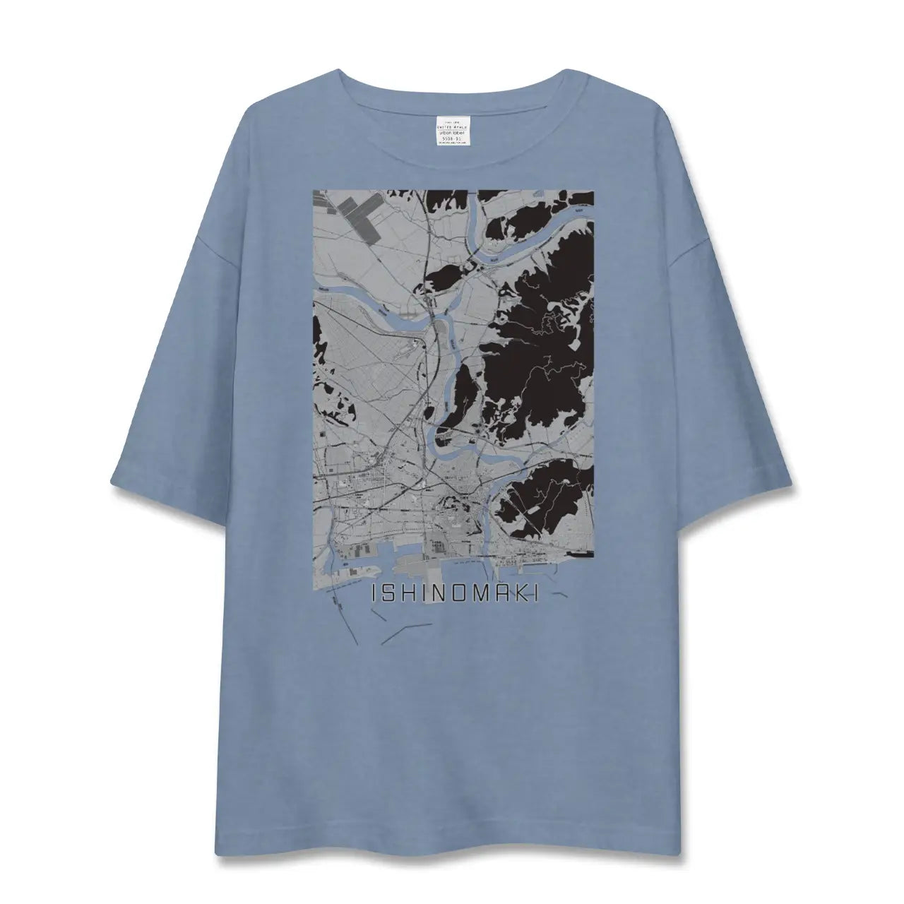 【石巻（宮城県）】地図柄ビッグシルエットTシャツ