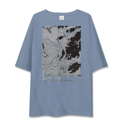 【石巻（宮城県）】地図柄ビッグシルエットTシャツ