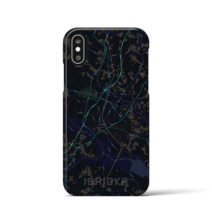 【石岡（茨城県）】地図柄iPhoneケース（バックカバータイプ）