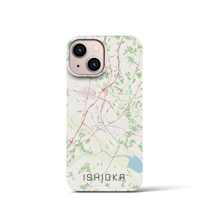 【石岡（茨城県）】地図柄iPhoneケース（バックカバータイプ）