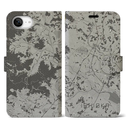 【石岡（茨城県）】地図柄iPhoneケース（手帳タイプ）