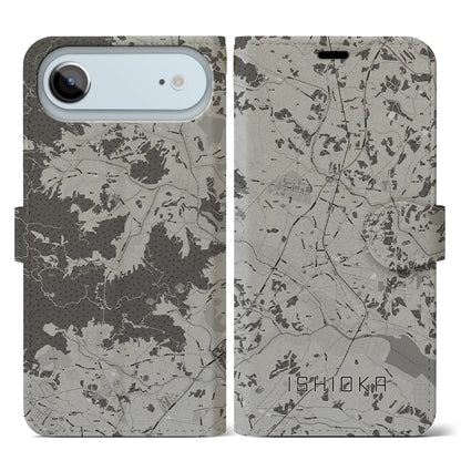 【石岡（茨城県）】地図柄iPhoneケース（手帳タイプ）