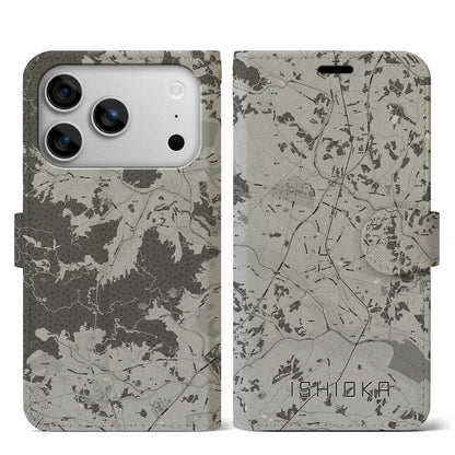 【石岡（茨城県）】地図柄iPhoneケース（手帳タイプ）