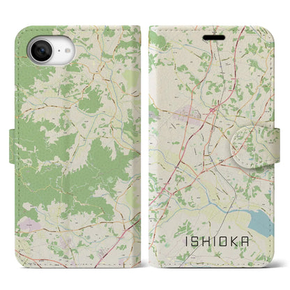 【石岡（茨城県）】地図柄iPhoneケース（手帳タイプ）