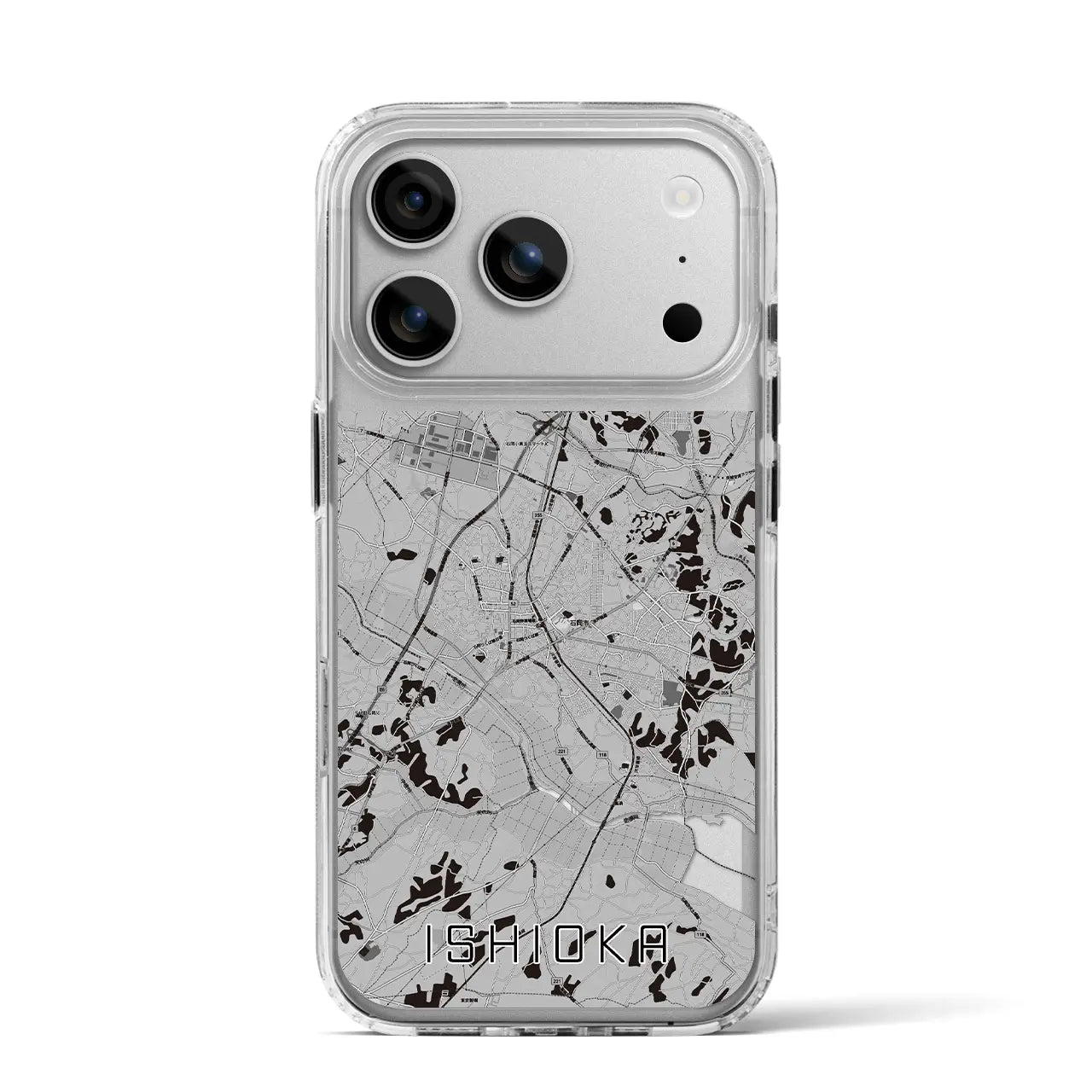 【石岡（茨城県）】地図柄iPhoneケース（MagSafeタイプ）