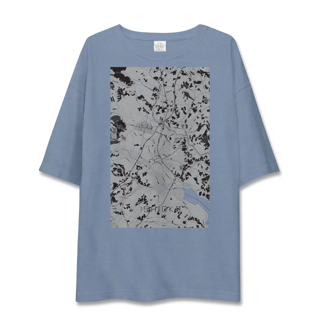 【石岡（茨城県）】地図柄ビッグシルエットTシャツ