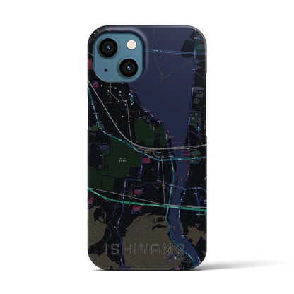 【石山（滋賀県）】地図柄iPhoneケース（バックカバータイプ）