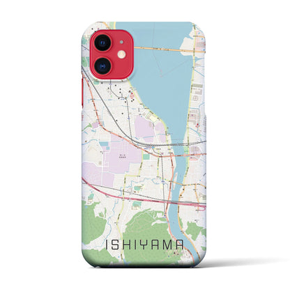 【石山（滋賀県）】地図柄iPhoneケース（バックカバータイプ）