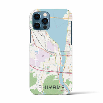 【石山（滋賀県）】地図柄iPhoneケース（バックカバータイプ）