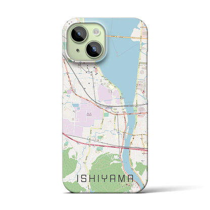 【石山（滋賀県）】地図柄iPhoneケース（バックカバータイプ）