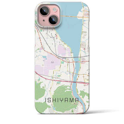 【石山（滋賀県）】地図柄iPhoneケース（バックカバータイプ）