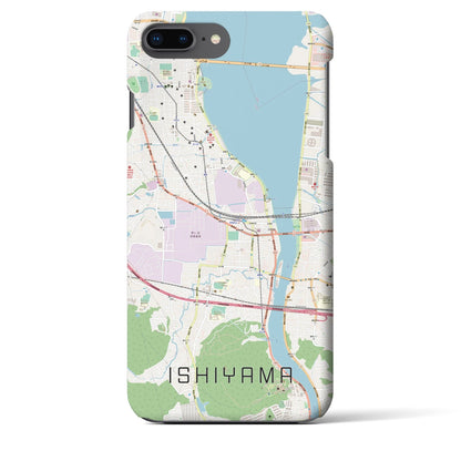 【石山（滋賀県）】地図柄iPhoneケース（バックカバータイプ）