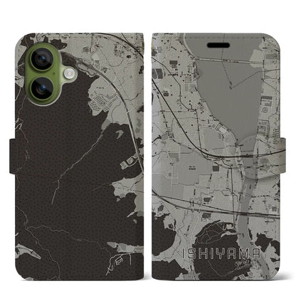 【石山（滋賀県）】地図柄iPhoneケース（手帳タイプ）