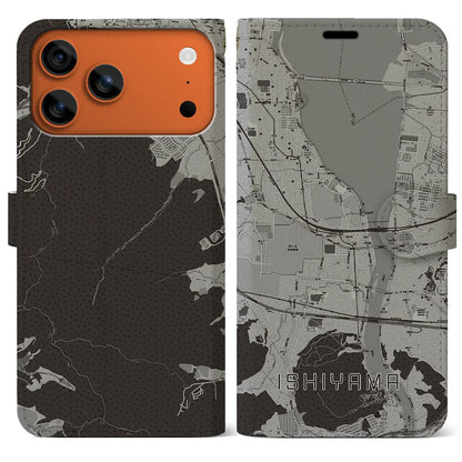 【石山（滋賀県）】地図柄iPhoneケース（手帳タイプ）