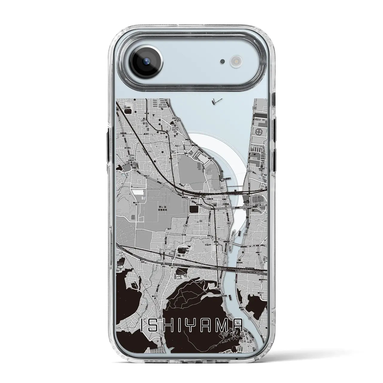 【石山（滋賀県）】地図柄iPhoneケース（MagSafeタイプ）