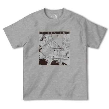 【石山（滋賀県）】地図柄ヘビーウェイトTシャツ