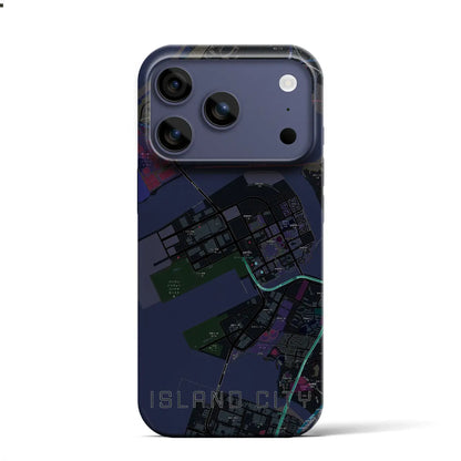 【アイランドシティ（福岡県）】地図柄iPhoneケース（バックカバータイプ）