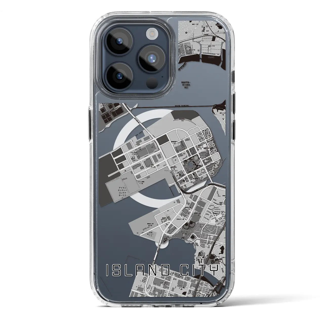 【アイランドシティ（福岡県）】地図柄iPhoneケース（MagSafeタイプ）