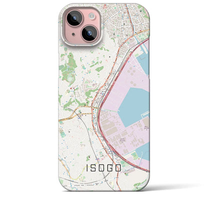 【磯子（神奈川県）】地図柄iPhoneケース（バックカバータイプ）