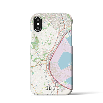 【磯子（神奈川県）】地図柄iPhoneケース（バックカバータイプ）